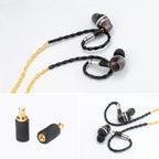 OKCSC 1 Pair Earphone Interface Conversion Pin Connector HIFI Headphone Plug MMCX JH HD580 3.5mm to 0.78mm Gold-plated Plug