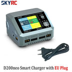 SKYRC D200neo AC 200W DC 800W Dual-Power Smart Charger 1-6S Lipo Li-ion LiFe Pb Battery Balance Charger Discharger w/ LCD Scree