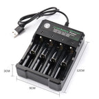 2 3 4 Slots 18650 Battery Charger For 3.7V Rechargeable Lithium AC 110V/220V 10440 14500 16340 16650 14650 18350 18500 Batteries