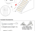 COB LED Strip PIR Motion Sensor Stair Lights Kit Step by Step Control Indoor Smart Staircase Lighting Controller with Main Line