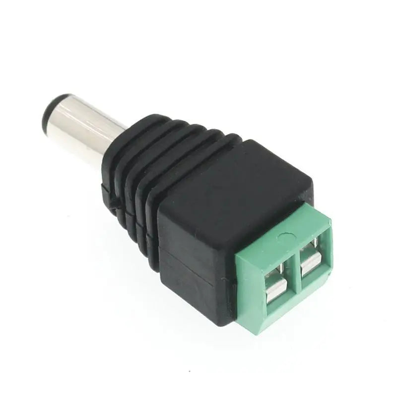4pcs 12V DC Connector Barrel Jack Adapter Female Male 5.5 2.1 2.5 mm DC Power Connectors For LED Strip Light Power Adapter
