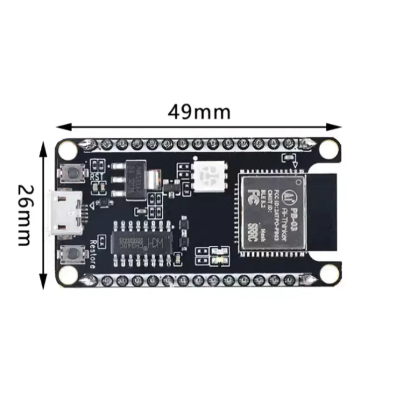 2pcs Original Genuine PB-03-Kit Development Board Bluetooth BLE5.2 Module PHY6252 Chip PCB Onboard Antenna