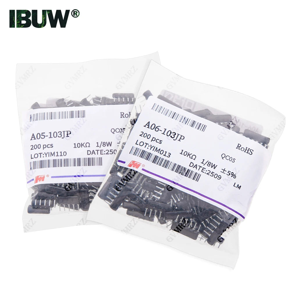 10pcs/200pcs 5PIN 6PIN 9PIN exclusion Network Resistor array DIP 220R 330R 470R 510R 560R 1K 1.5K 2K 2.2K 3K