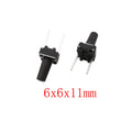 50Pcs 6x6mm Tactile Tact Micro Mini Push Button Switch PCB Panel Momentary Self-reset DIP 2 Pin Tact Switch 6x6x4.3/5/6/7/8/9mm