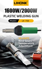 LK708 1600W 2000W Hot Air Welders Heat Gun Industrial Plastics Welding Tools for PP PE PVC PETG ABS Welding