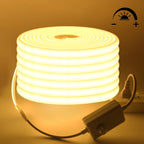 220V COB LED Strip Light With Switch/Dimmer Plug Super Bright 288LEDs/M IP65 3000K 4000K 6000K High Quality Indoor Outdoor Decor