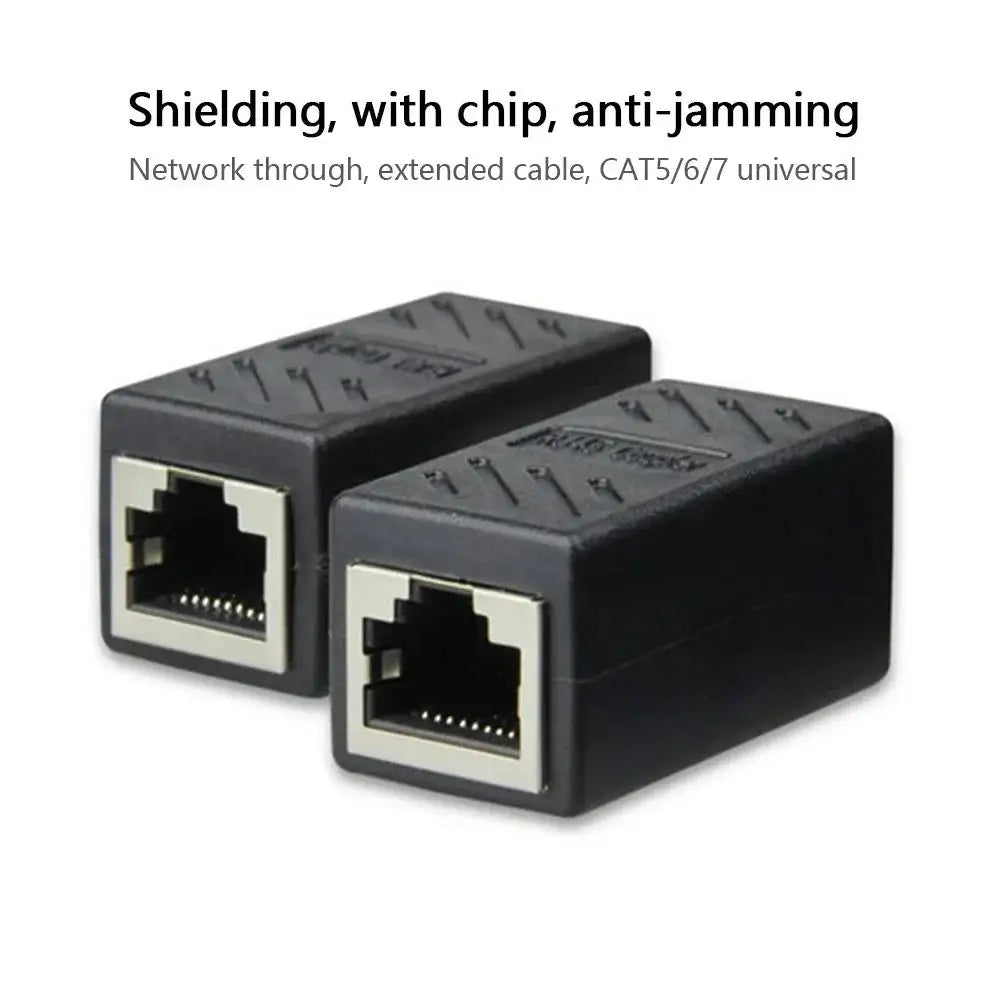 1/5/10/20PCS RJ45 Coupler Ethernet Extender 1000Mbps LAN Connector Cat6/Cat5e Ethernet Cable Extender Adapter Female to Female