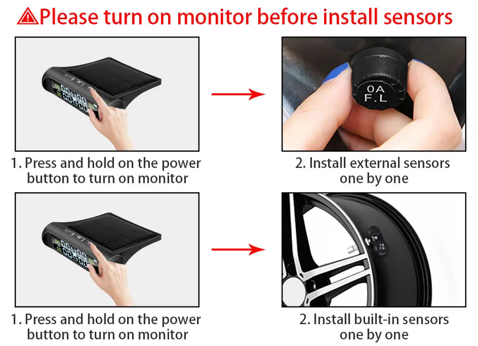 Smart Cigarette Lighter USB TPMS Car Tire Pressure Alarm Monitor System 4 Sensors Display Tyre Pressure Temperature Alarm