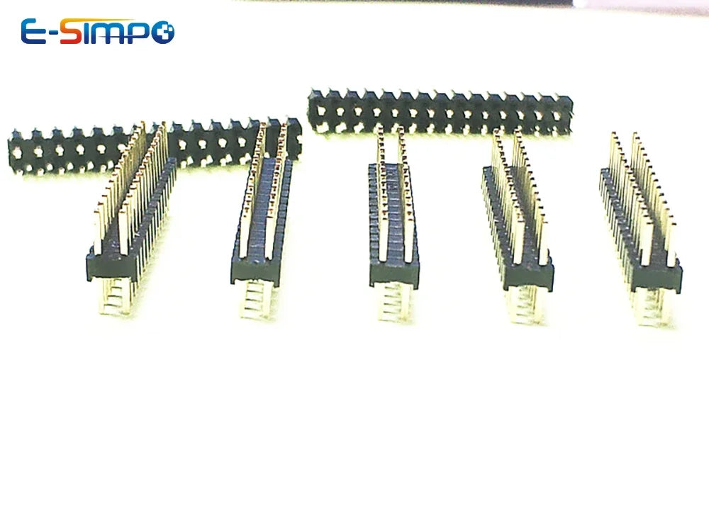 10pcs 2.0mm Straight 1/2x40P Single Double Row Breakable L8.7/12/15/17/19/21mm Long PCB Jumper Connector Gold Male Pin Header