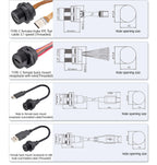 Type-C 3.0/3.1 IP67/IP68 Waterproof Connector Female to Female Adaptor PCB Panel Mount Socket to Male FPC Flat Extension Cable