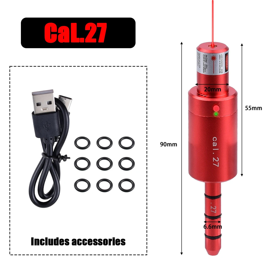 9mm 38SPL 22LR 12GA CAL177 7mm 6.5mm Training Bullet Bore Sight Voice Controlled Laser Dual-purpose for Training and Calibration