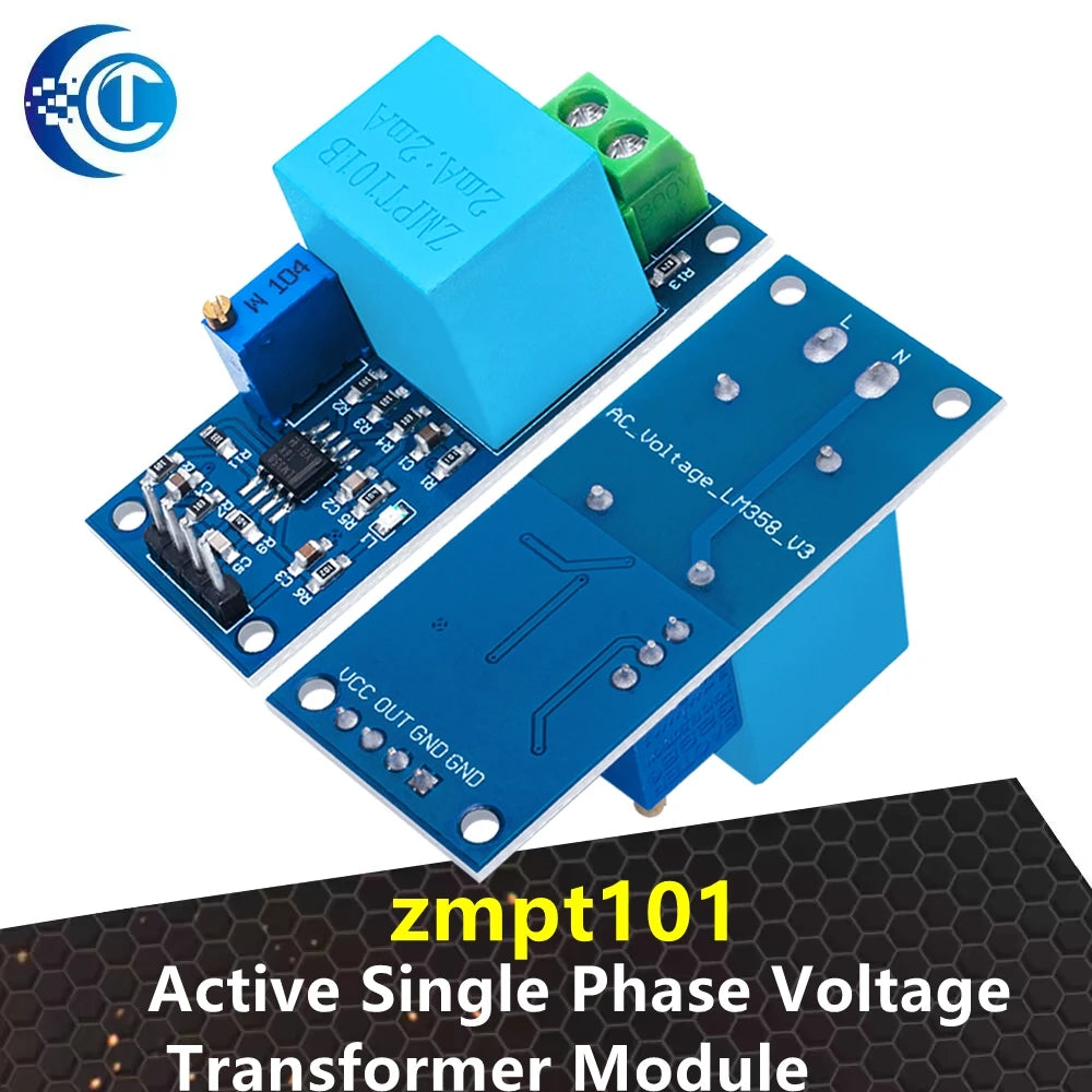 Active Single Phase Voltage Transformer Module AC Output Voltage Sensor for Arduino Mega ZMPT101B 2mA