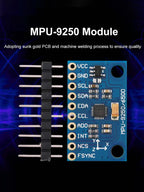 GY-9250 MPU9250 9-axis/9-axis Attitude Sensing Module IIC/SPI Gyro+Accelerator+Magnetometer Sensing Device 3-5V Power