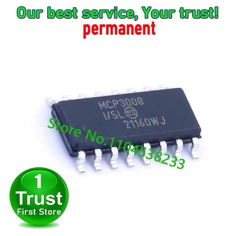 MCP3008-I/SL MCP3008 SOP14 5PCS/LOT   MCP3008-I/P DIP16Trust First   in stock