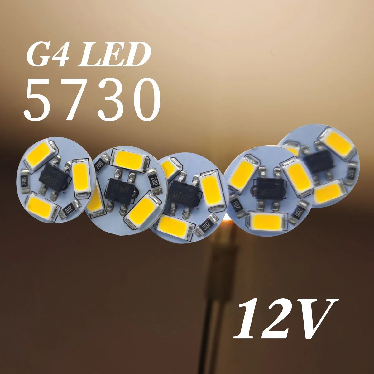 5pack LED G4 Round Range Hood Bulb 12v SMD5730 3Leds Boat Light Bulb Lamp Replace Halogen Lighting Lights Spotlight
