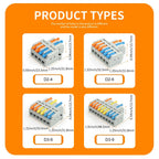 10/50 PCS Universal Compact Mini Fast Wire Connectors Lever Nut Crimp Splitter Electrical Conductors Push-in Home Terminal Block
