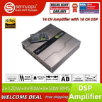 Sennuopu X14 16-Channel DSP Car Audio Processor | 14CH Class AB Automotive Amplifier, Auto Sound Module Power Amp