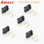 5/10/20Pairs Original Amass XT30(2+2)  XT30PB(2+2) Male Female Gold Plated Plug with Signal Pin for RC Drone Aircraft Car