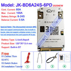 Smart Jikong JK BMS 4s 5s 6s 7s 8s 100a 200a Lifepo4 Li-ion Active Balance Lithium 24v With Bt Heat Function Equalizer On Sale