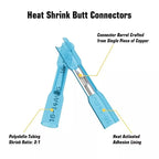 10-200pcs Heat Shrink Butt Connectors AWG 24–10 Butt Splice Insulated Waterproof Electrical Automotive Wire Crimp Terminals