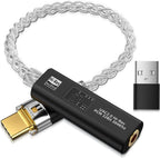 USB-C to 3.5mm Audio Adapter Headphone Amplifier DAC HiFi 32b/384kHz with CX31993 MAX97220 Dual Chip for Android iPhone iPad PC