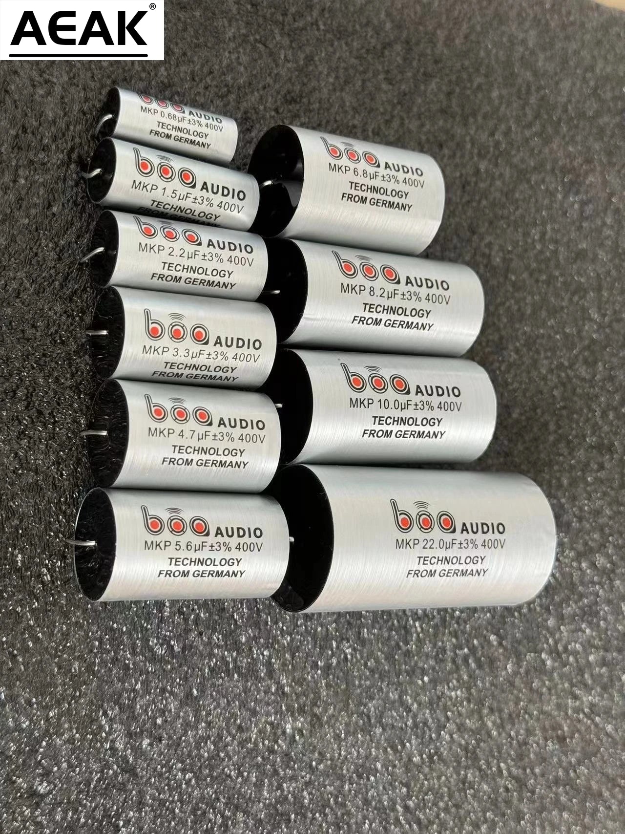 AEAK Polypropylene film capacitor audio coupling frequency division MKP capacitor 400v 0.68UF 1.5UF 2.2UF 3.3UF 4.7UF~22uf ±3%