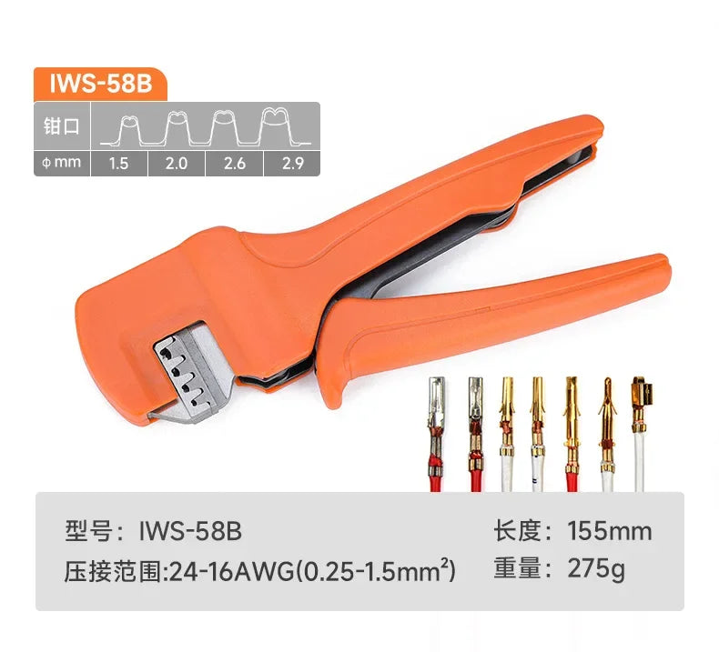 IWS-3220S Wire Crimping Tool for JST, Molex, Dupont Micro Terminals Connectors Crimper, AWG 32-22 Mini Hand Plier
