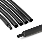 1/2/3M Heat Shrink Tube with Glue 1.6mm - 50mm Black Dual Wall Adhesive Lined Polyolefin Shrinkin Wrap Cable Protect Sleeving