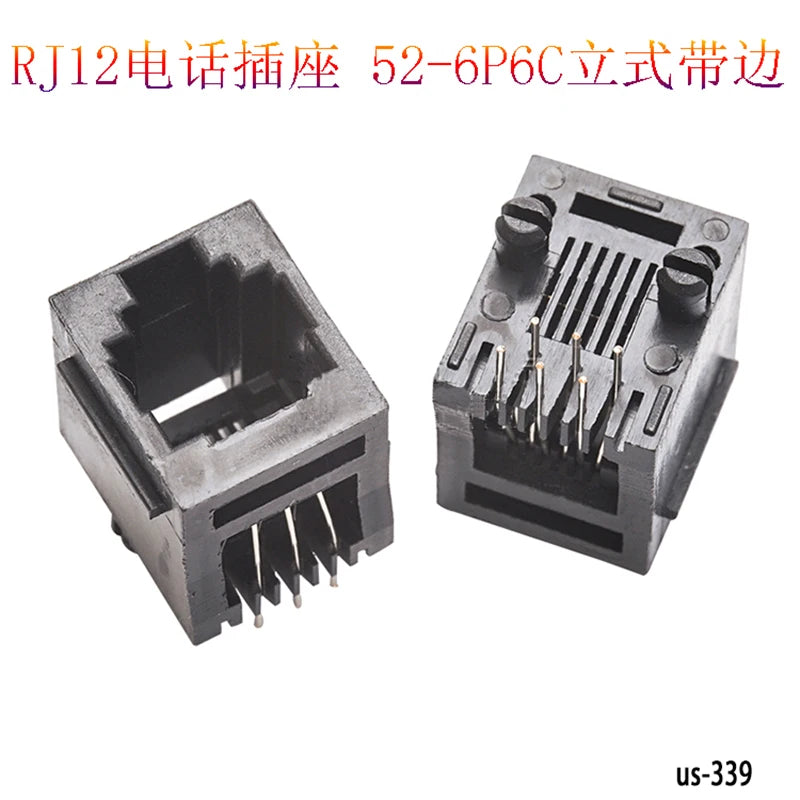 10PCS Telephone Socket Connector RJ11 RJ12 RJ45 Telephone Wifi Female Socket 2pin 4pin 6pin 8pin 4P4C 6P6C 6P4C 8P8C RJ45 Jack