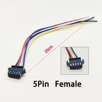 5/10PCS SM Terminal Wire JST Docking Plug 20CM Length 2/3/4/5/6Pin 2.54MM Tin Plated Male Female Connector