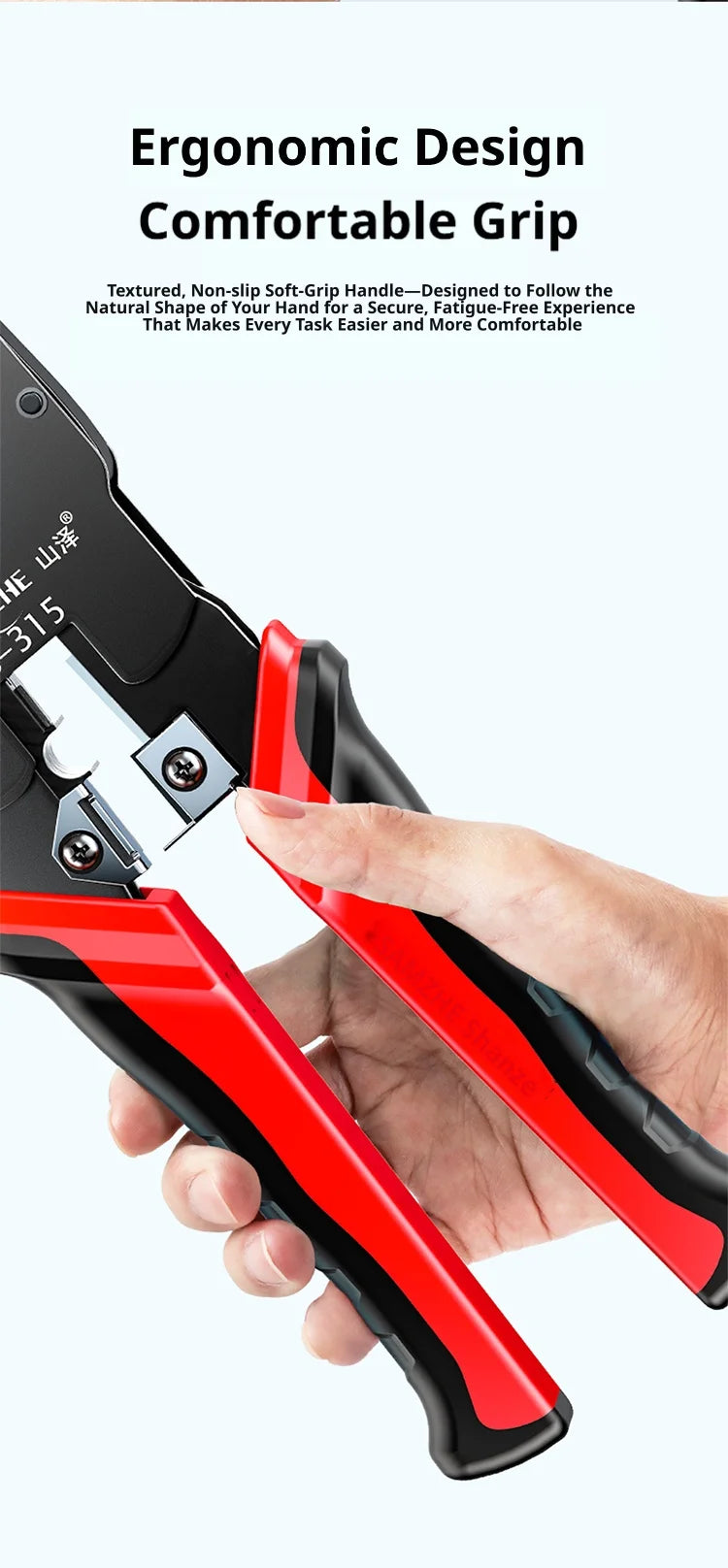 SAMZHE RJ45 Crimper Tools Crimping Pliers Ethernet Network Cable Crimper Cutter for 8P/6P/4P RJ45 RJ11 Precise Stripper Plier