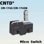 Micro Limit Switch CNTD CM‑1743 CM‑1743N Long Roller Lever 15A 250VAC 1NO1NC Plastic Housing Travel Switch for Industrial Machin