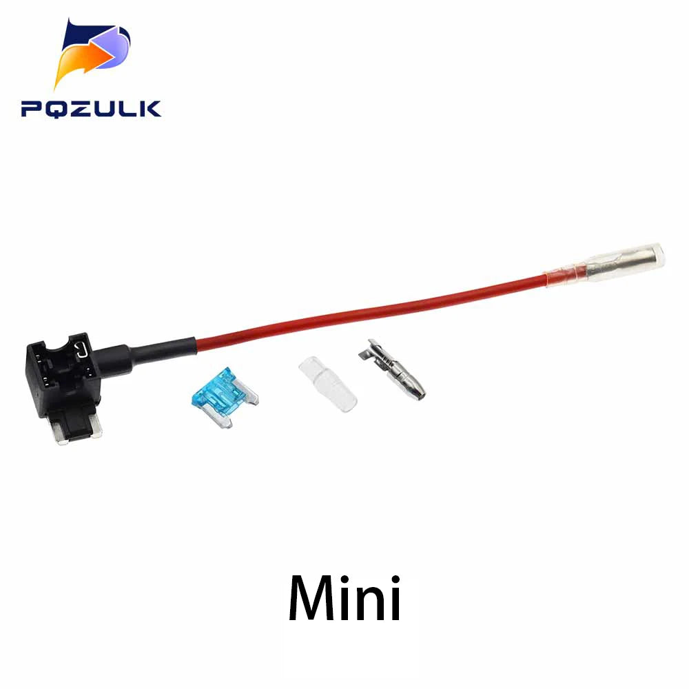 12V Mini Small Medium Size Car Fuse Holder Add-a-circuit TAP Adapter with 10A Standard ATM Blade Fuse Take Electrical Appliances
