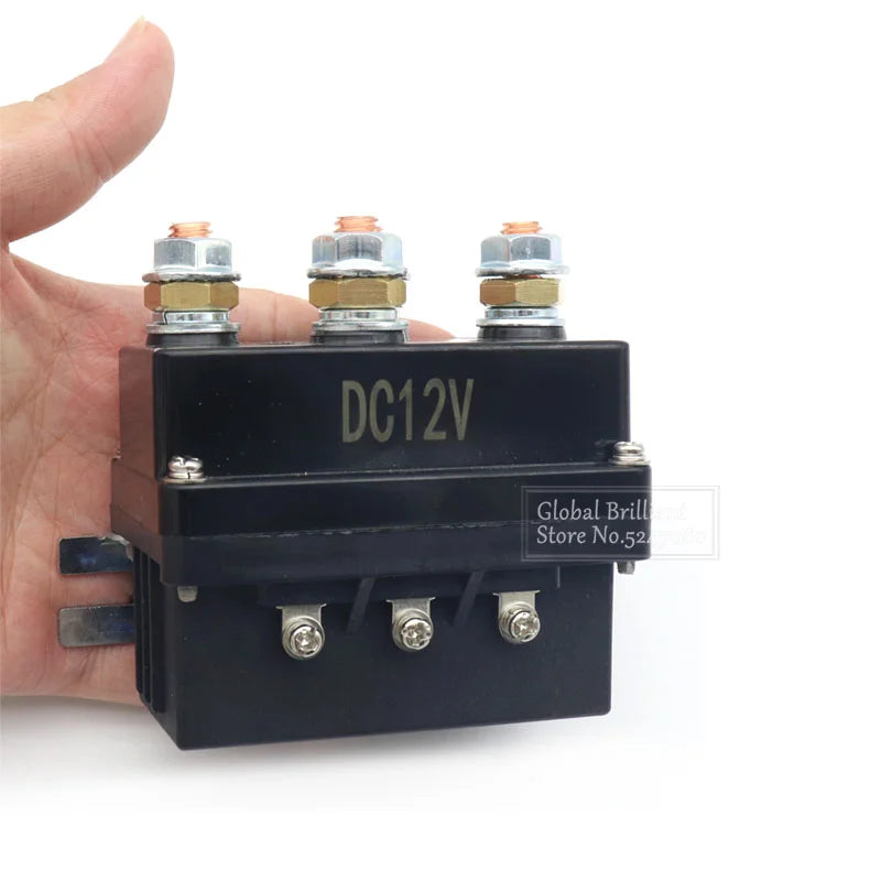 12V 500A Winch Remote Contactor 12000 Pounds Winch Control Solenoid Relay Twin Wireless Remote Recovery For Car Jeep Universal