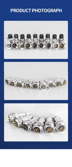 5/20 Sets GX16 Gold-Plated Connector - 2/3/4/5/6/7/8/9/10Pin Fixed & Butt Mobile Type Electric Cable Terminal (Male&Female)