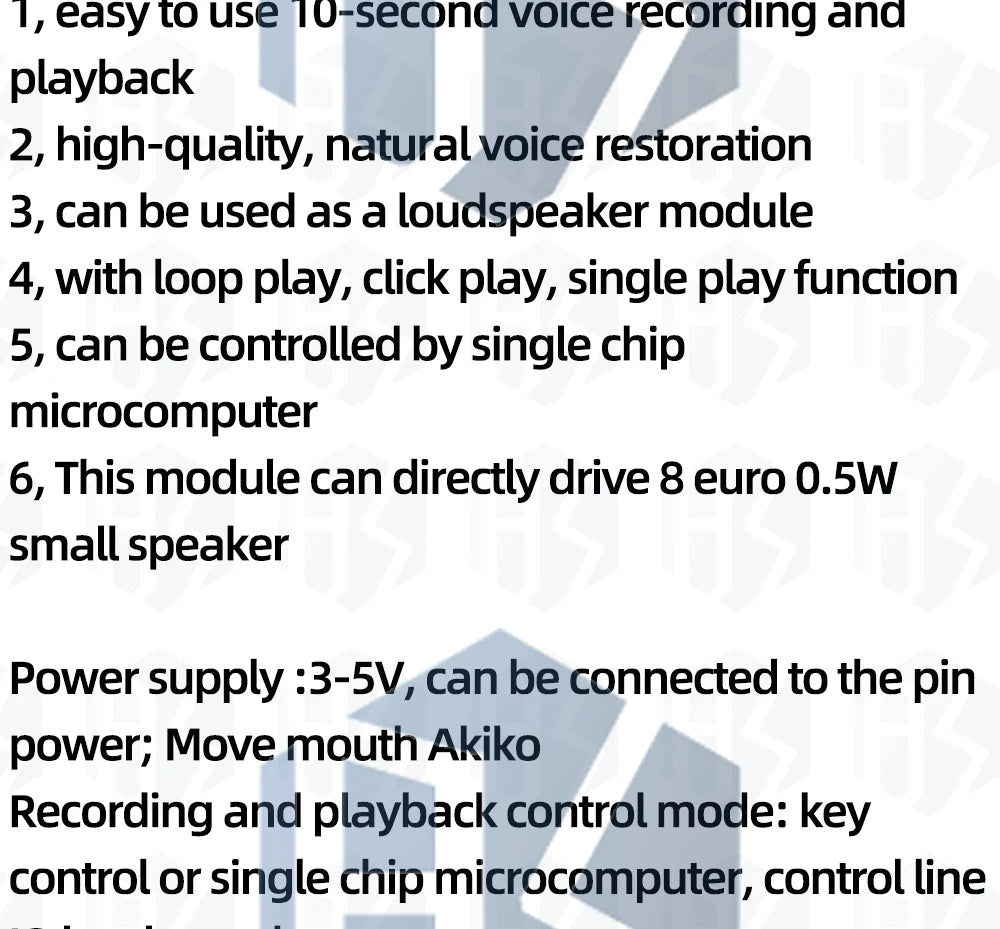 ISD1820 recording module voice module the voice board telediphone module board with Microphones + Loudspeaker