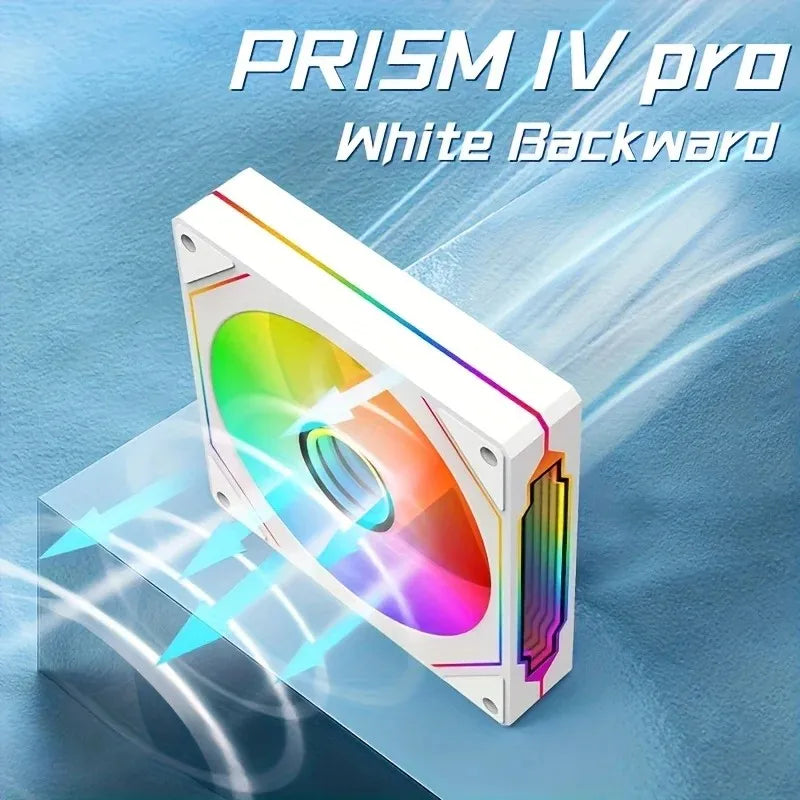 LDPCSJ 14cm ARGB PWM Quiet Computer Cooling Fan, LDPCSJ PRISM 4PRO PC Case Fan 61.5CFM High Airflow 650-1800RPM 12V 4 Pin Fan