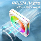 LDPCSJ 14cm ARGB PWM Quiet Computer Cooling Fan, LDPCSJ PRISM 4PRO PC Case Fan 61.5CFM High Airflow 650-1800RPM 12V 4 Pin Fan