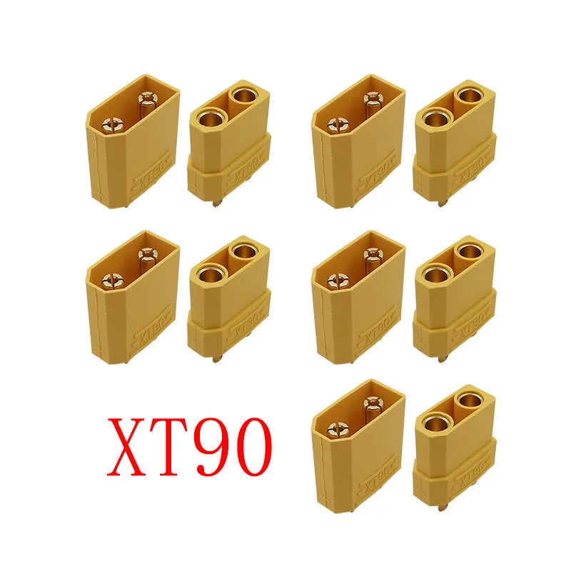 5 Pairs XT30 / XT60 / XT90 Bullet Connector Plug Male Female XT-30 XT-60 XT-90 Connectors Power Plugs for RC Lipo Battery Drone
