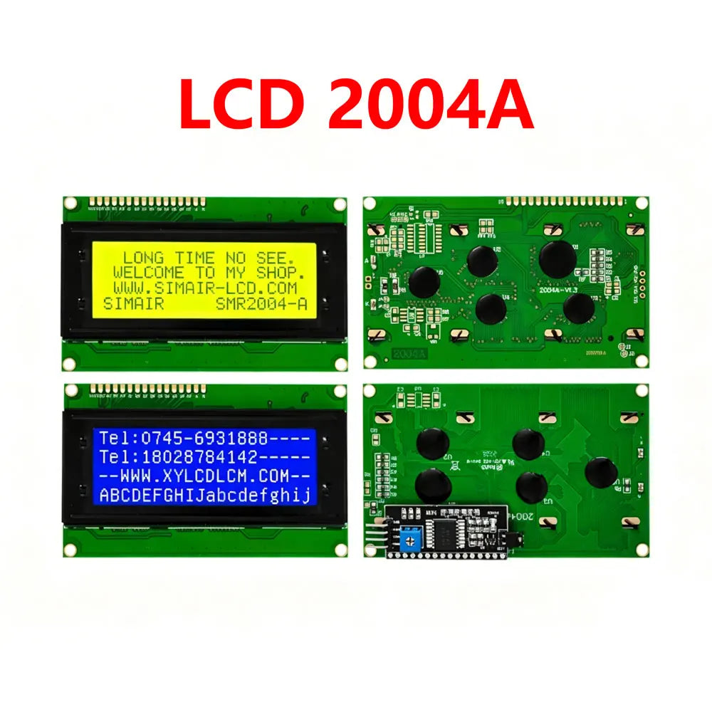 LCD2004+I2C LCD2004 20x4 2004A Blue Green Screen Character LCD IIC Serial Interface Adapter Module  LCD2004