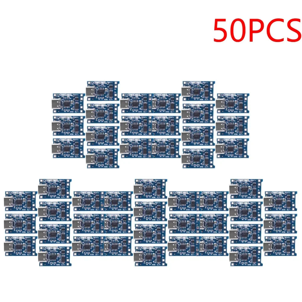 10pcs 5V 1A 18650 Lithium Battery Charging Board PLR TP4056 Lithium Charging Mini/Micro USB Type C Charge Module With Protect