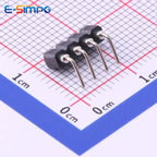 Round Hole 1x2/3-40P 2.54mm Right Angle Single Row RA Pin Header Connector PCB IC Crystal Transistor Female Tin Male Gold Socket