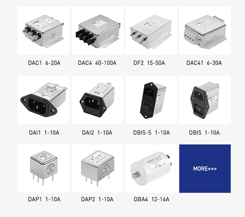 Inverter EMI Filter 15-50a 380/440VAC 50/60Hz Three Phase Power Line Noise Filter CE RoHS Compatible VFD RFI (LC RC Networks)