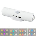 LED Night Lights Double-head Sunset Wall Lamp Motion Sensor RGB Ambient Light Magnetic USB Rechargeable Party Corridor Closets