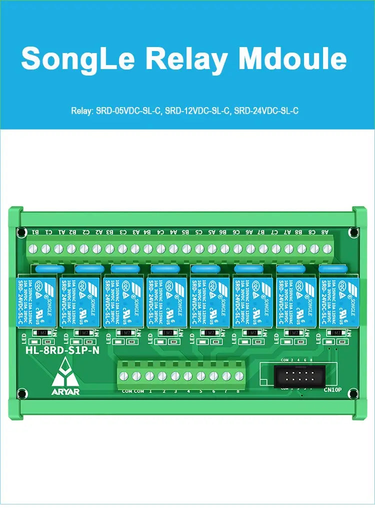 1 Channel 3V 5V 12V 24V Songle Relay Module Driver Board PLC Board Relay Module SPDT 10Amp Pluggable Power Relay Module