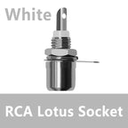 20/100PCS RCA Panel Mount Connector 6 Color RCA Female Socket RCA Panel Mount Audio Socket Plug Connector Bulkhead