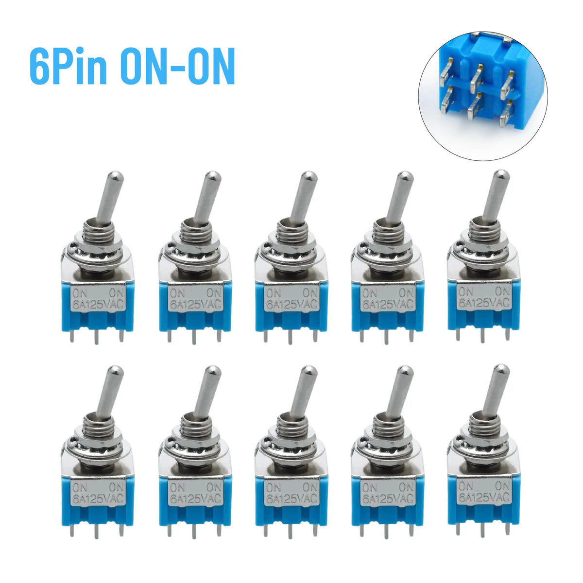 Toggle Switch ON-OFF-ON / ON-ON 3/6Pin  MTS-102 103 202 203 125V/6A 250V/3A Power Button Switch