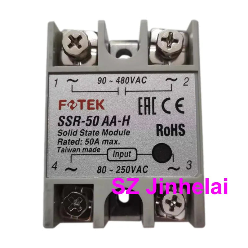 Authentic Original FOTEK Single phase Solid State Relays SSR-10AA 25AA 40AA 50AA 75AA 05DD 10DD 25DD 50DD 75DD -H