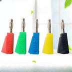 4mm 90 Degree Stackable Banana Plug, Solderless Side Entry Connector for Multimeter Test Leads, Audio Equipment and Power Supply