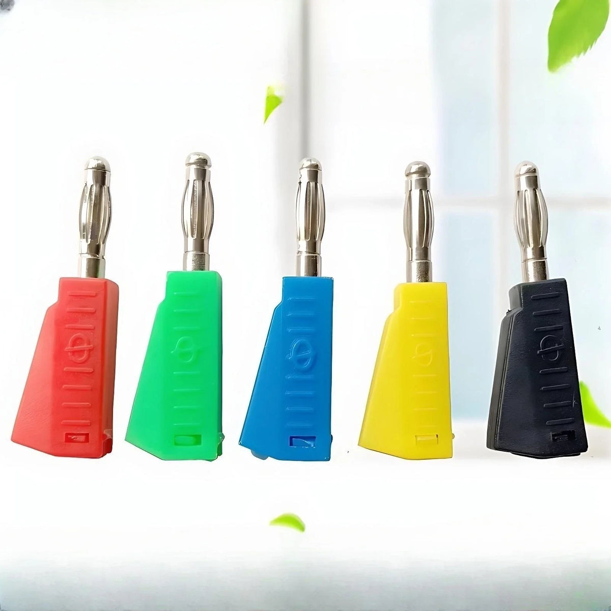 4mm 90 Degree Stackable Banana Plug, Solderless Side Entry Connector for Multimeter Test Leads, Audio Equipment and Power Supply